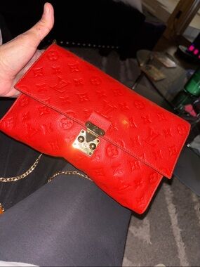 Louis Vuitton Fascinante Red Monogram Empreinte Shoulder Bag / Crossbody